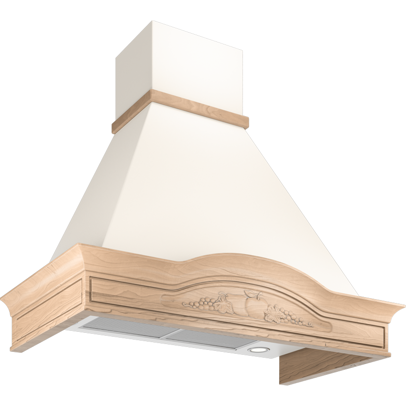 Вытяжка Elikor Вилла Фрукты 90П-650-П3Д Beige/Oak Unpainted - 942290