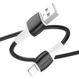 Кабель USB - Lightning, 1м, Borofone BX84 Black (6974443386769)