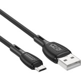 Кабель USB A (M) - microUSB B (M), 1м, Borofone BX86 Black (6974443388800)