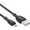 Кабель USB A (M) - microUSB B (M), 1м, Borofone BX86 Black - 6974443388800