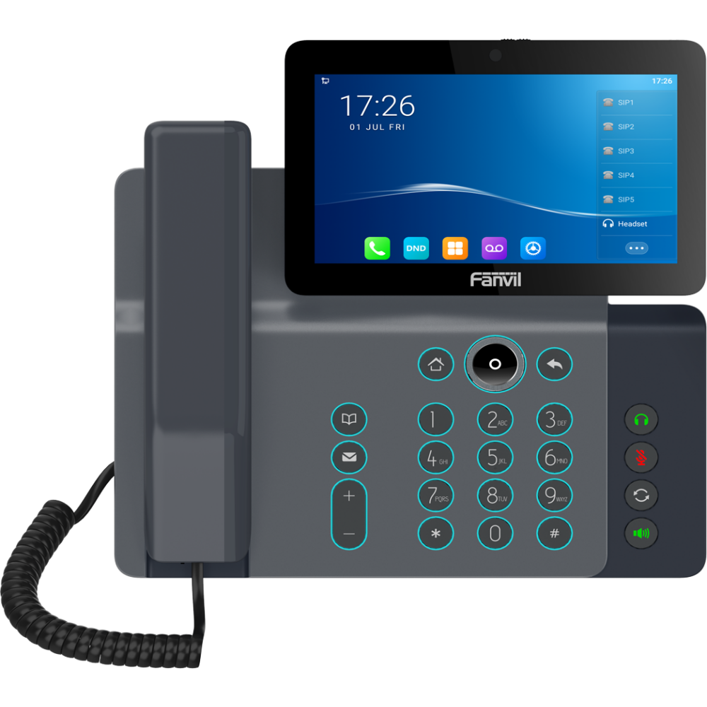 VoIP-<b>телефон</b>, 20 линий SIP, Wi-Fi, Bluetooth, цветной сенсорный экран, 7&qu...