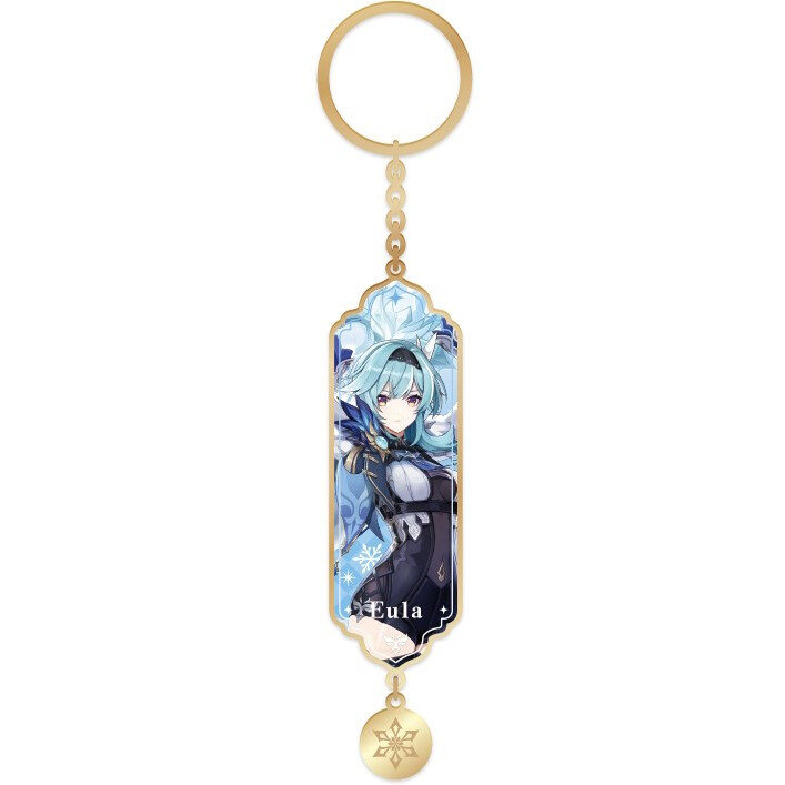 Брелок miHoYo Genshin Impact Character Banner Art Metal & Resin Keychain Born of Ocean Swell Eula - 6974696617061