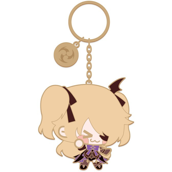 Брелок miHoYo Genshin Impact Chibi Character Metal Keychain Fischl - 6972957486258