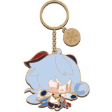 Брелок miHoYo Genshin Impact Chibi Character Metal Keychain Ganyu (6974096530410)