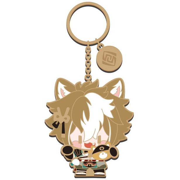 Брелок miHoYo Genshin Impact Chibi Character Metal Keychain Gorou - 6974696617856