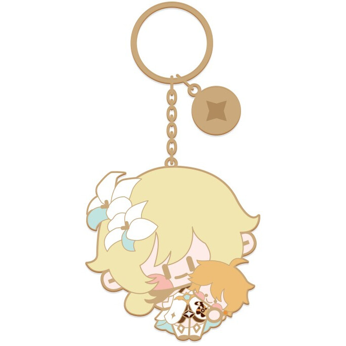 Брелок miHoYo Genshin Impact Chibi Character Metal Keychain Traveller Lumine - 6972957486272