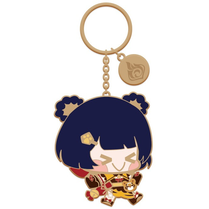 Брелок miHoYo Genshin Impact Chibi Character Metal Keychain Xiangling - 6972957486302