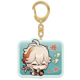 Брелок miHoYo Genshin Impact Chibi Expressions Character Acrylic Keychain Kaedehara Kazuha (6974696612417)