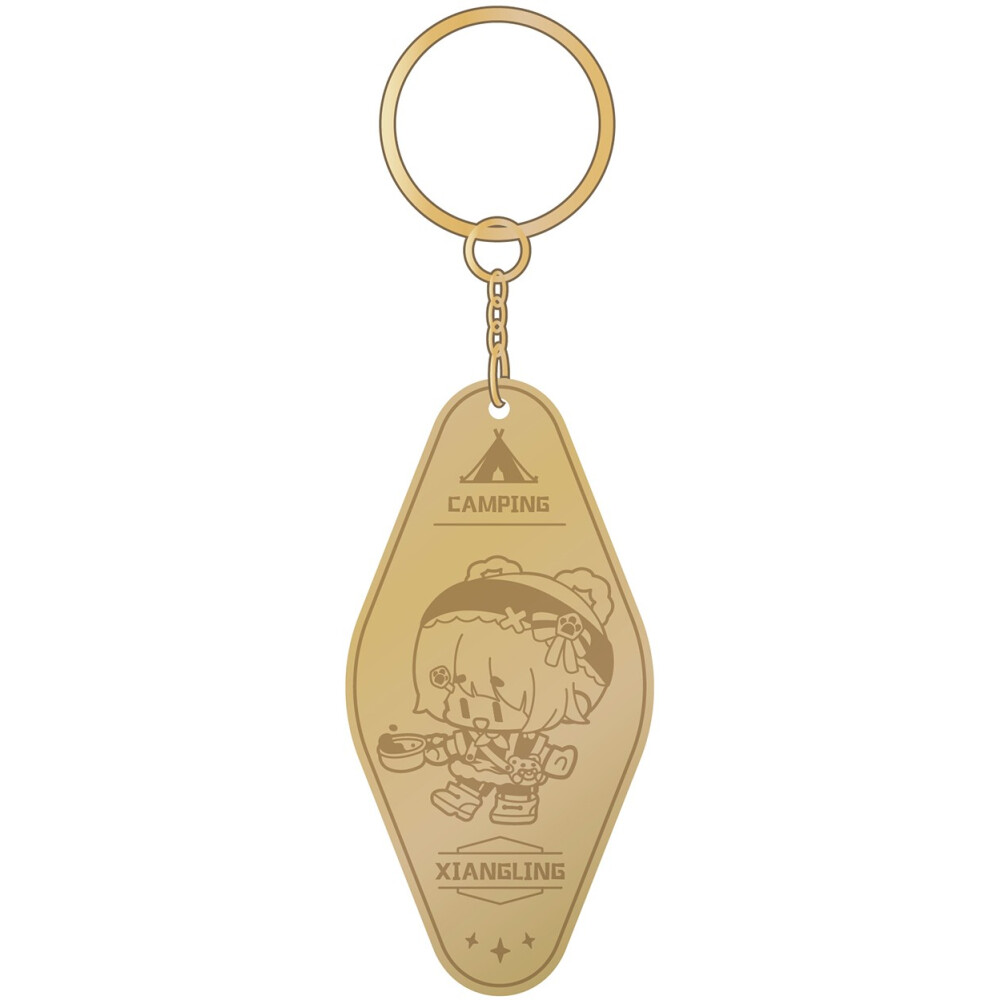 Брелок miHoYo Genshin Impact Go Camping! Series Metallic Keychain Xiangling - 6975213688427