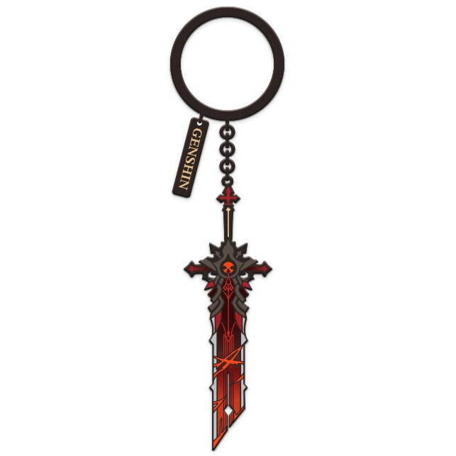 Брелок miHoYo Genshin Impact Epitome Invocation Weapons Metal Keychains Wolf's Gravestone - 6974096530878