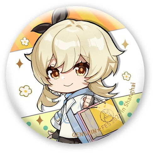 Значок miHoYo Genshin Fes Chibi Character Can Badge Lumine - 6974096534791