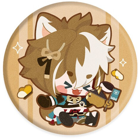 Значок miHoYo Genshin Impact Chibi Character Cloth Badge Canine Warrior Gorou - 6975213680445