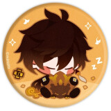 Значок miHoYo Genshin Impact Chibi Character Cloth Badge Geo Archon Zhongli (6974096533879)