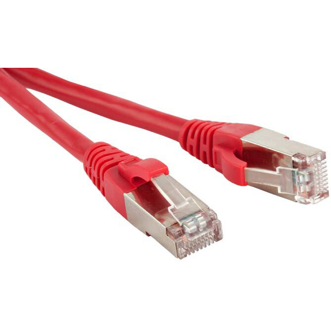 Патч-корд Hyperline PC-LPM-STP-RJ45-RJ45-C5e-0.5M-LSZH-RD, 0.5м