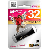 USB Flash накопитель 32Gb Silicon Power Blaze B05 Black (SP032GBUF3B05V1K)