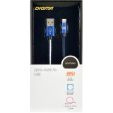 Кабель USB - Lightning, 1.2м, Digma 1080345