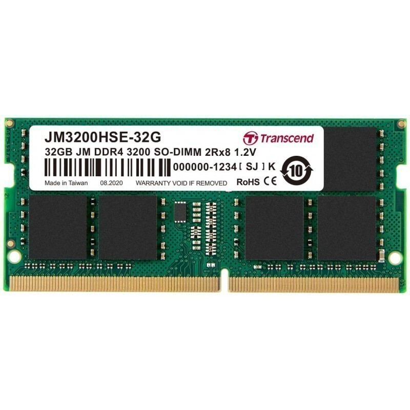 Оперативная память 32Gb DDR4 3200MHz Transcend SO-DIMM (JM3200HSE-32G)