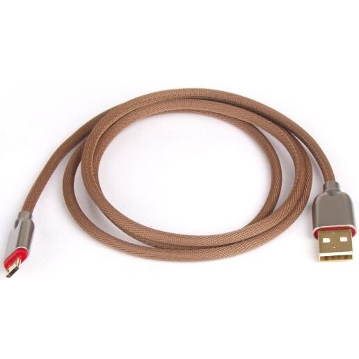 Кабель USB A (M) - microUSB B (M), 1м, Rombica Digital AB-05 Brown - CB-AB05