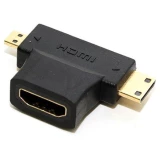 Переходник HDMI (F) - Mini HDMI/Micro HDMI (M), 5bites HH1805FM-T