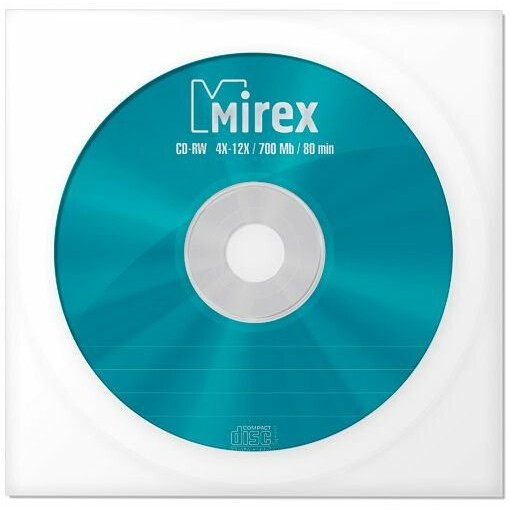 Диск CD-RW Mirex 700Mb 12x Paper Cover (1 шт.) - 1050253