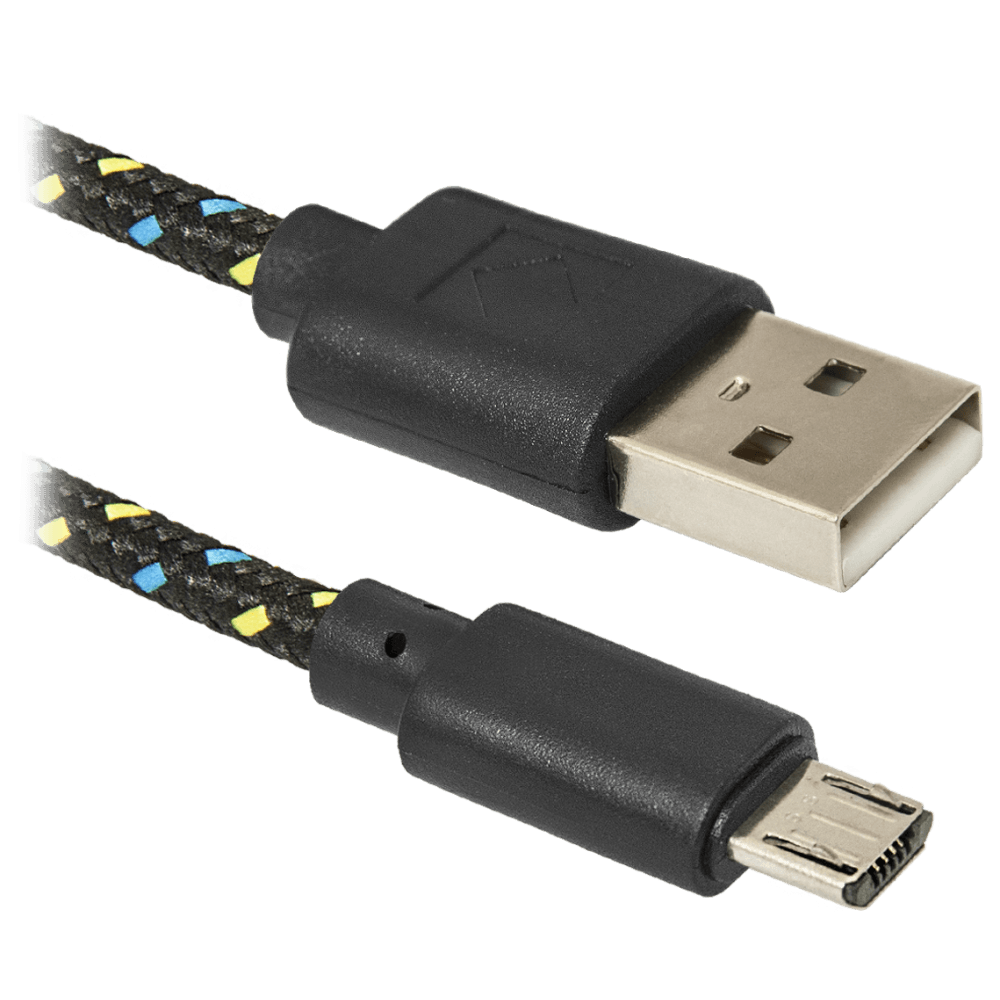 Кабель USB A (M) - microUSB B (M), 1м, Defender USB08-03T - 87474