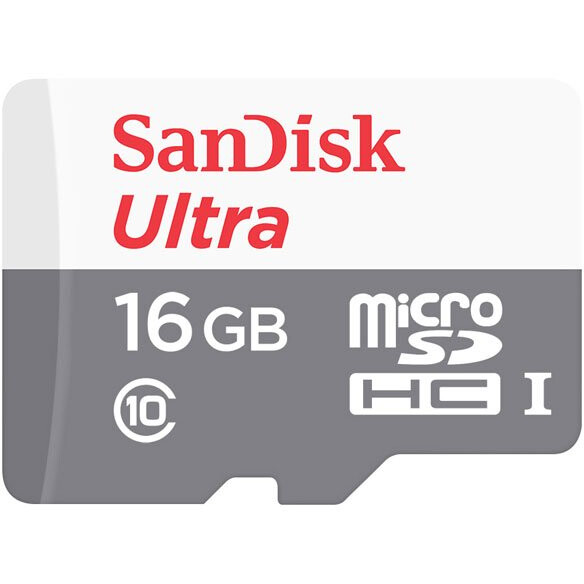 Карта памяти 16Gb MicroSD SanDisk Ultra (SDSQUNS-016G-GN3MN)