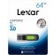 USB Flash накопитель 64Gb Lexar JumpDrive S57 Black/Green - LJDS57-64GABGN - фото 3