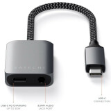 Переходник USB Type-C - 3.5 Jack/USB Type-C, Satechi ST-UCAPDAM