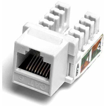 Вставка RJ-45 Hyperline KJ2-8P8C-C6-90-WH