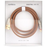 Кабель USB A (M) - microUSB B (M), 1м, Rombica Digital AB-05 Brown (CB-AB05)