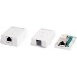 Розетка RJ-45 Hyperline SB2-1-8P8C-C6-SH-WH