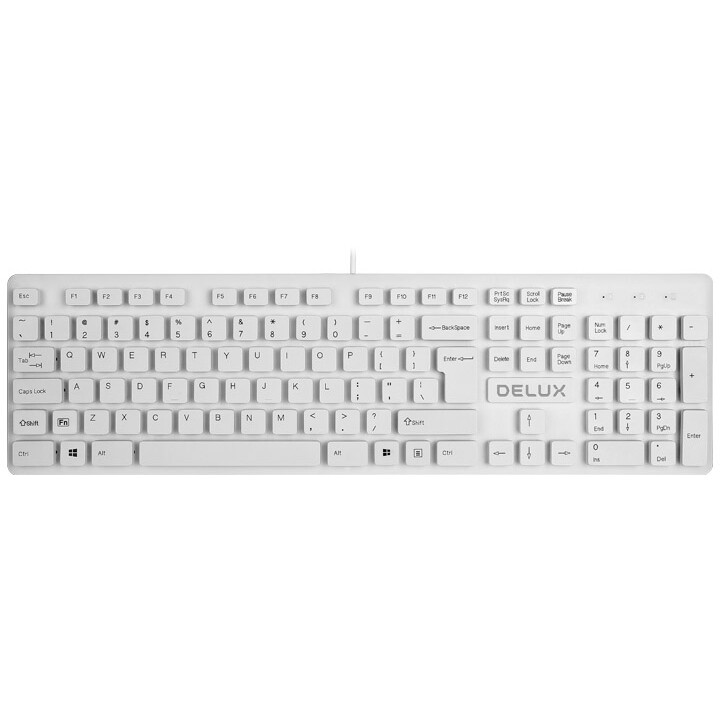 Клавиатура Delux KA150U White