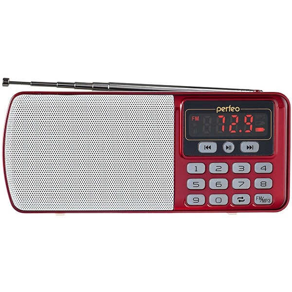 Радиоприёмник Perfeo ЕГЕРЬ FM+ Red - i120-RED