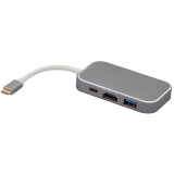 Переходник USB Type-C - HDMI/3х USB 3.0/USB Type-C, Greenconnect GCR-CHC3USB