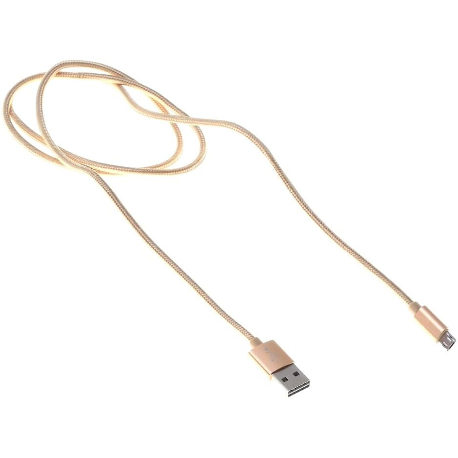 Кабель USB A (M) - microUSB B (M), 1м, Buro BHP RET MICUSB-BR Gold