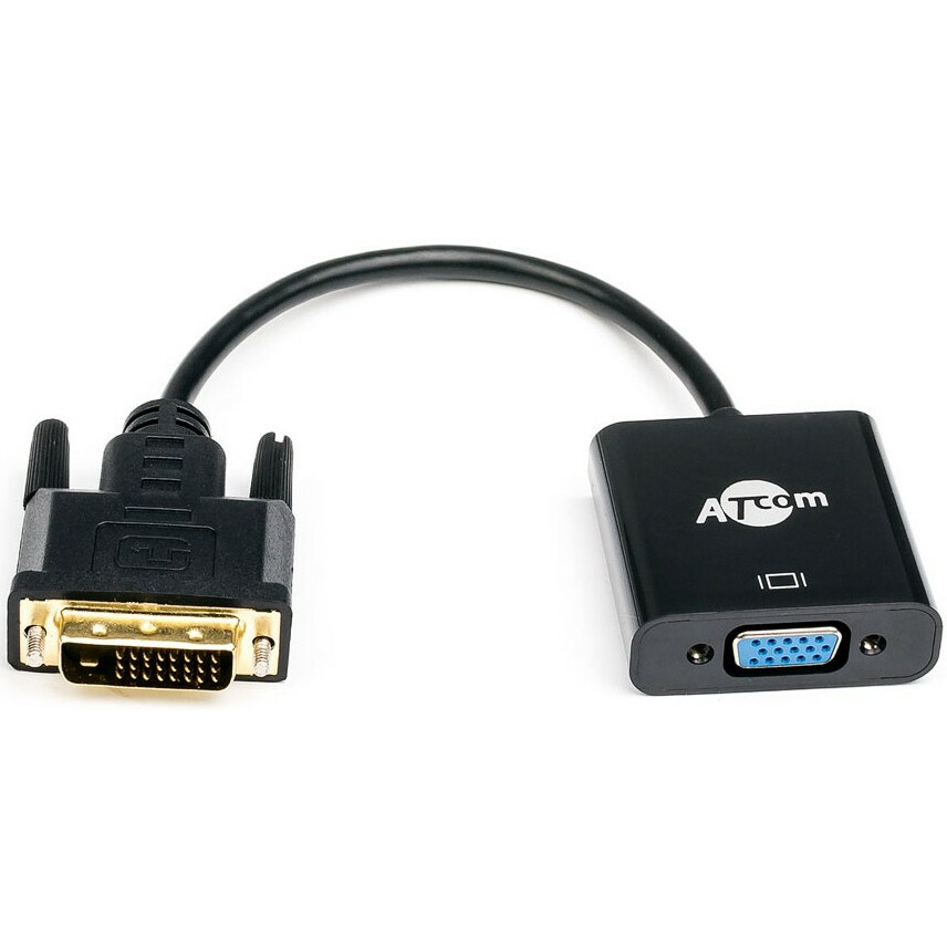 Подключение dvi монитор. Кабель ATCOM DVI-D - VGA (at9214) 0.1 м. Переходник 0.1м DVI-D Dual link(m) VGA (F) ATCOM. Адаптер dp to VGA at6851 ATCOM. Переходник ATCOM at6852.