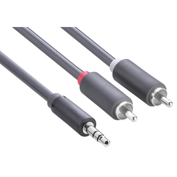 Кабель 3.5 Jack (M) - 2x RCA (M), 1м, Greenconnect GCR-51723