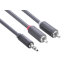 Кабель 3.5 Jack (M) - 2x RCA (M), 1м, Greenconnect GCR-51723