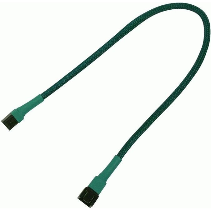 Кабель удлинительный 3-pin - 3-pin, 0.3м, Nanoxia NX3PV30G Green