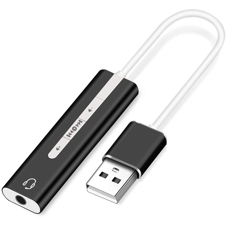 Переходник USB - 3.5 Jack (F), 0.1м, Orient AU-04PLB