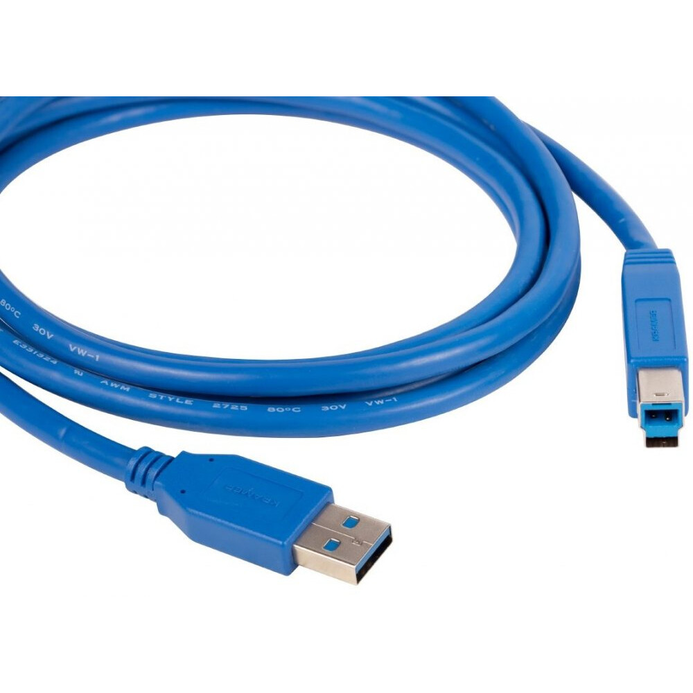 Кабель USB A (M) - USB B (M), 0.9м, Kramer C-USB3/AB-3