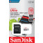 Карта памяти 16Gb MicroSD SanDisk Ultra + SD адаптер  (SDSQUNS-016G-GN3MA)