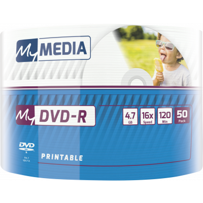 Диск DVD-R MyMedia 4.7Gb 16x Pack Wrap Printable (50 шт.) - 69202