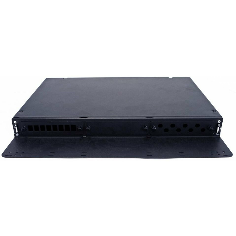 Fo 19r 1u 3xslt w140h42 24un. Оптический бокс Fo-19v-1u-3xslt-w130h30. Fo-19v-1u-3xslt-w130h30-24un-BK. Бокс оптический универсальный 19", от 8 до 24 портов (SC, Duplex LC, St, FC),. - Оптическая полка (оптический кросс) на 12 портов LC Duplex, SM.