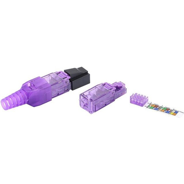 Коннектор RJ-45 Hyperline PLUD-8P8C-S-C6-VL