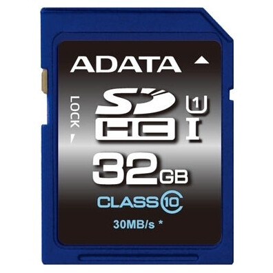 Карта памяти 32Gb SD ADATA  (ASDH32GUICL10-R)