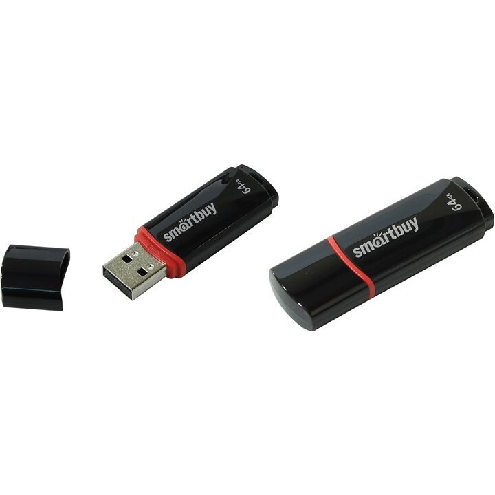 USB Flash накопитель 64Gb SmartBuy Crown Black (SB64GBCRW-K)