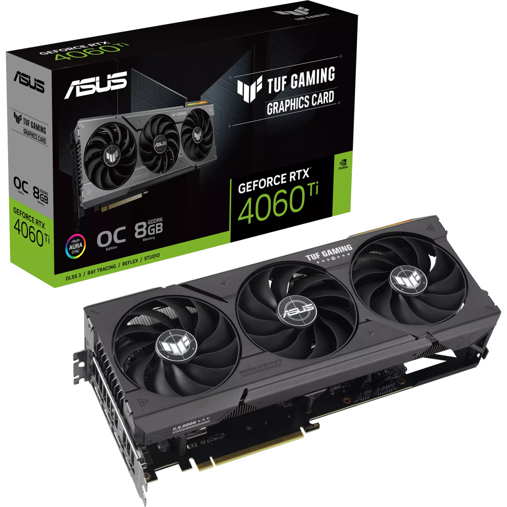 Видеокарта NVIDIA GeForce RTX 4060 Ti ASUS 8Gb (TUF-RTX4060TI-O8G-GAMING):  купить в интернет магазине Регард Москва: цена, характеристики, описание,  отзывы