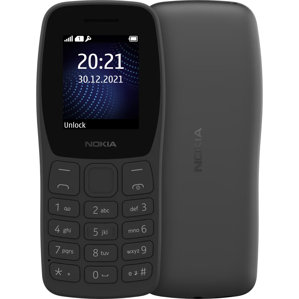 Телефон Nokia 105 Single Sim Charcoal (TA-1432) - 11SIAB01A02
