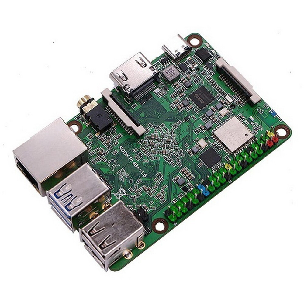 Одноплатный компьютер Radxa ROCK Pi 4B Plus (4GB / 32GB eMMC) - RPBoard_4B_Plus